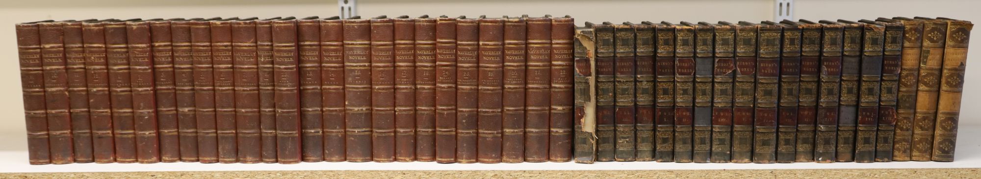 Scott, Walter Sir - Works. Waverley Novels, 25 vols, 12mo, contemporary half morocco, Adam and Charles Black, Edinburgh